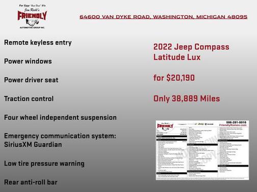 2022 Jeep Compass Latitude Lux