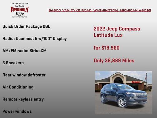 Diamond Black Crystal Pearlcoat 2022 Jeep Compass Latitude Lux