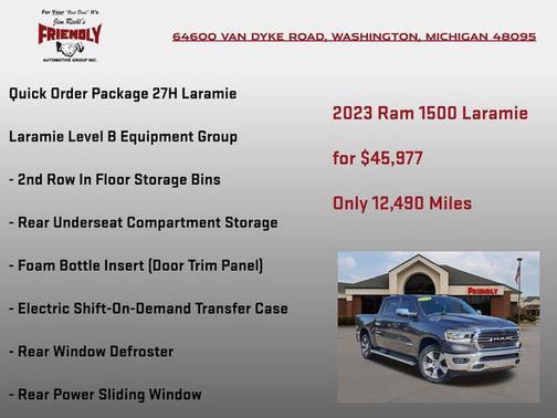 Granite Crystal Metallic Clearcoat 2023 RAM 1500 Laramie
