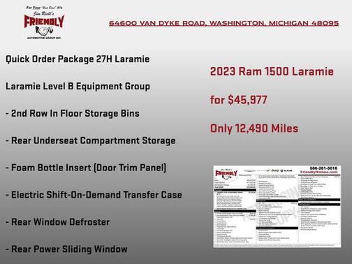 Granite Crystal Metallic Clearcoat 2023 RAM 1500 Laramie