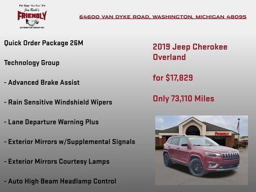 Velvet Red Pearlcoat 2019 Jeep Cherokee Overland