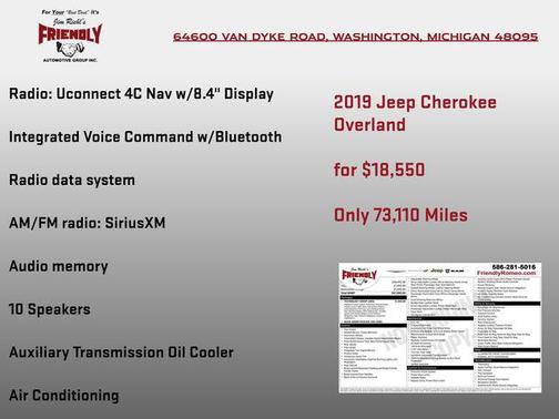 2019 Jeep Cherokee Overland