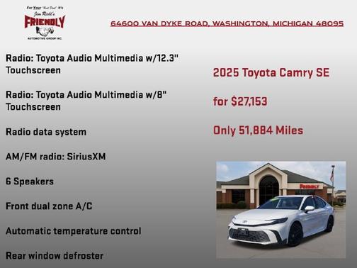 Ice 2025 Toyota Camry SE