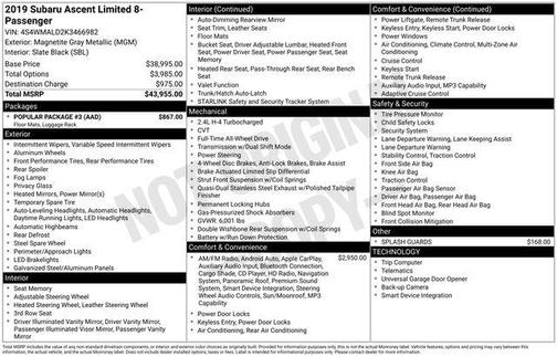 2019 Subaru Ascent Limited 8-Passenger