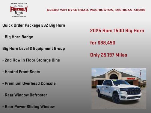 Bright White Clearcoat 2025 RAM 1500 Big Horn/Lone Star