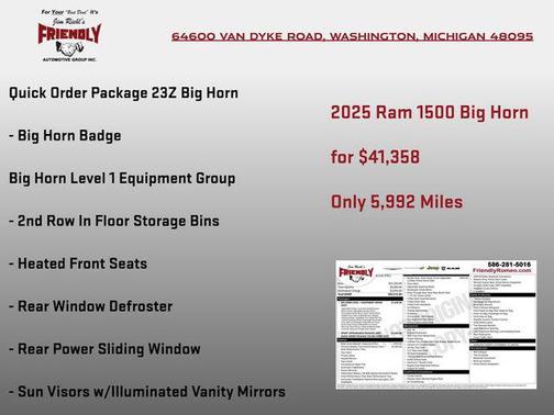 2025 RAM 1500 Big Horn/Lone Star
