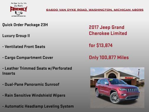 Velvet Red Pearlcoat 2017 Jeep Grand Cherokee Limited
