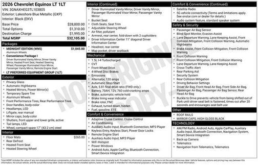 2026 Chevrolet Equinox 1LT