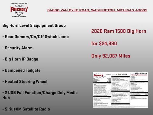 2020 RAM 1500 Big Horn/Lone Star