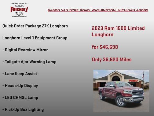 Delmonico Red Pearlcoat 2023 RAM 1500 Longhorn