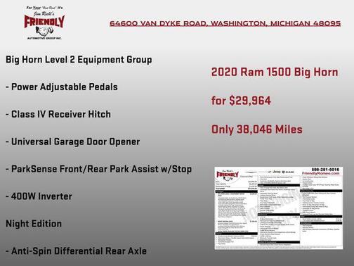 2020 RAM 1500 Big Horn/Lone Star