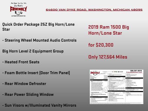 Diamond Black Crystal Pearlcoat 2019 RAM 1500 Big Horn