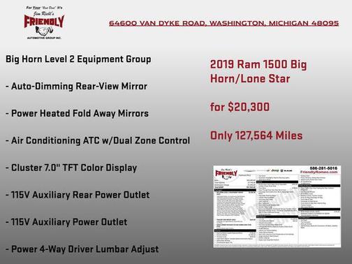Diamond Black Crystal Pearlcoat 2019 RAM 1500 Big Horn