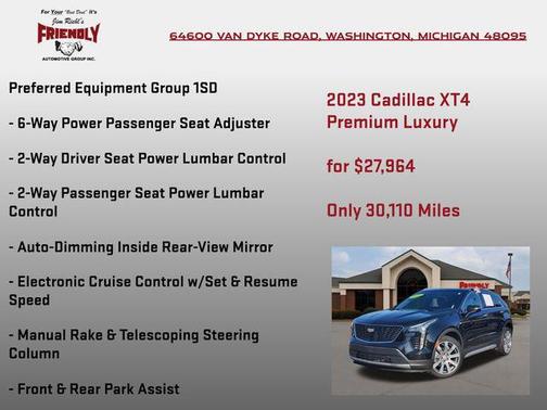 Stellar Black Metallic 2023 Cadillac XT4 Premium Luxury
