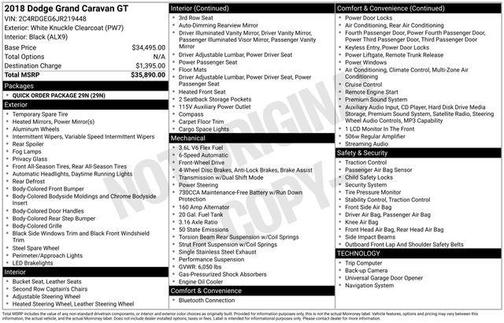 2018 Dodge Grand Caravan GT