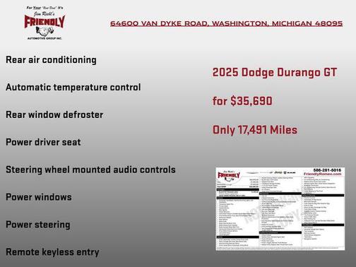 White Knuckle Clearcoat 2025 Dodge Durango GT AWD