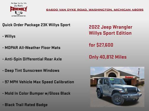 2022 Jeep Wrangler Sport S