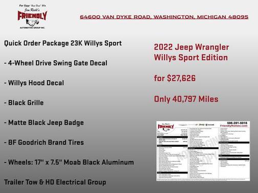 2022 Jeep Wrangler Sport S