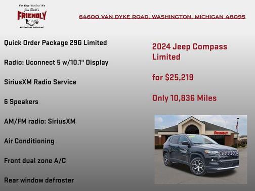 Diamond Black Crystal Pearlcoat 2024 Jeep Compass Limited