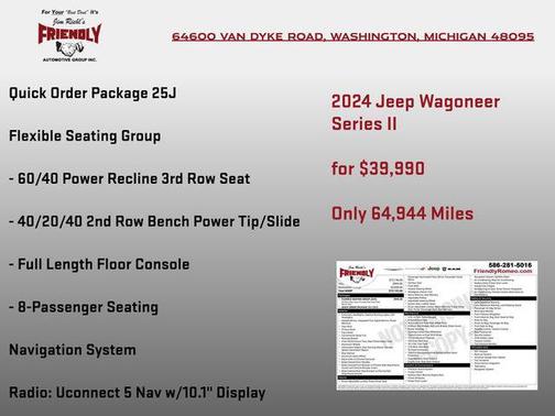 Bright White Clearcoat 2024 Jeep Wagoneer Series II 4x4