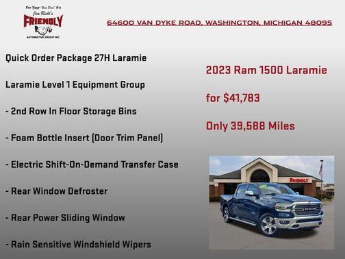 Patriot Blue Pearlcoat 2023 RAM 1500 Laramie