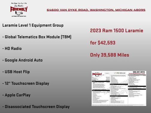 Patriot Blue Pearlcoat 2023 RAM 1500 Laramie