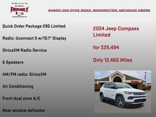 Bright White Clearcoat 2024 Jeep Compass Limited