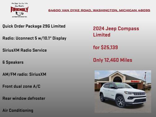 Bright White Clearcoat 2024 Jeep Compass Limited