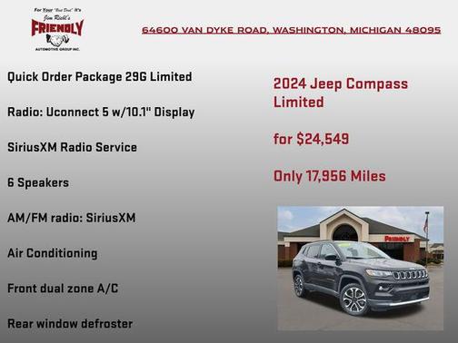 Diamond Black Crystal Pearlcoat 2024 Jeep Compass Limited