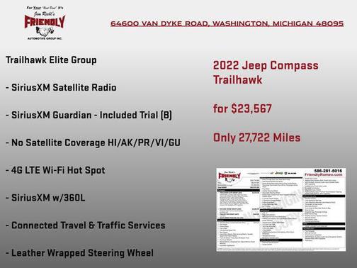 Diamond Black Crystal Pearlcoat 2022 Jeep Compass Trailhawk