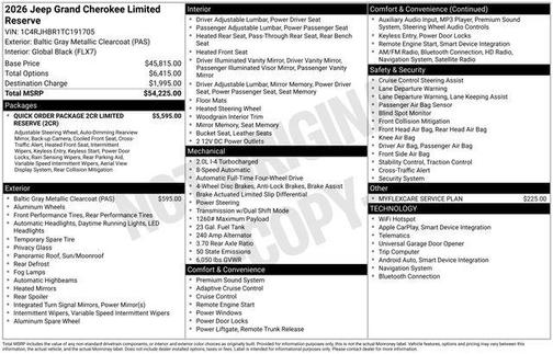 Baltic Gray Metallic Clearcoat 2026 Jeep Grand Cherokee Limited