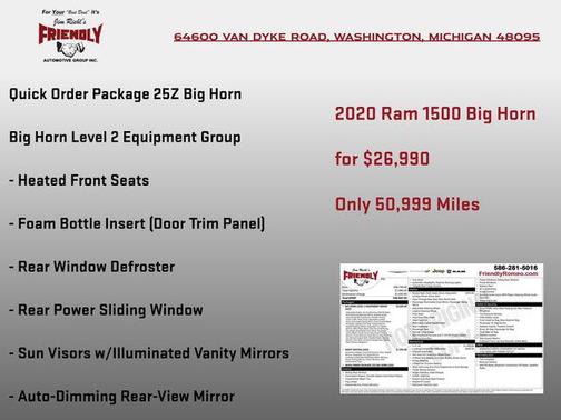 2020 RAM 1500 Big Horn/Lone Star