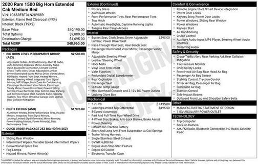 2020 RAM 1500 Big Horn/Lone Star