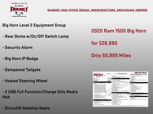 2020 RAM 1500 Big Horn/Lone Star