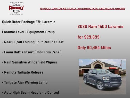 Maximum Steel Metallic Clearcoat 2020 RAM 1500 Laramie