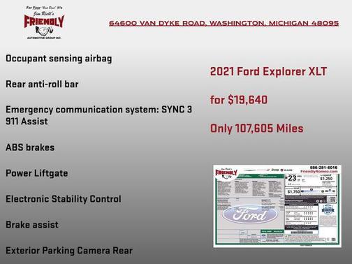 Oxford White 2021 Ford Explorer XLT