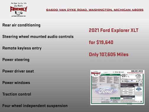 Oxford White 2021 Ford Explorer XLT