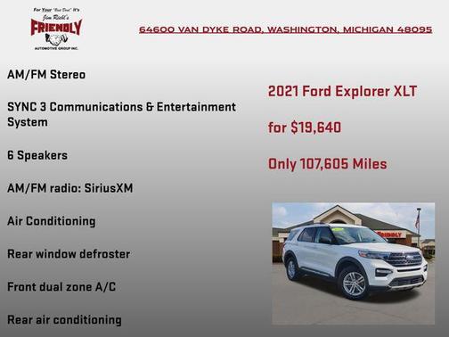 Oxford White 2021 Ford Explorer XLT