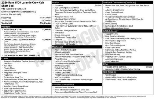 2026 RAM 1500 Laramie