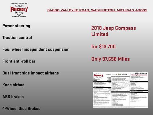 Diamond Black Crystal Pearlcoat 2018 Jeep Compass Limited