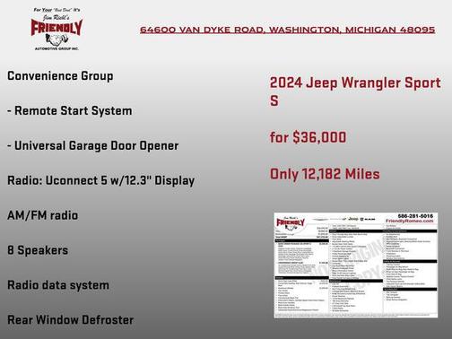 Anvil Clear Coat 2024 Jeep Wrangler Sport S