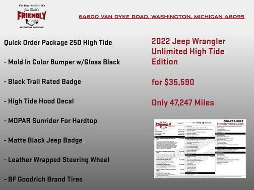 Hydro Blue Pearlcoat 2022 Jeep Wrangler Unlimited High Tide 4x4