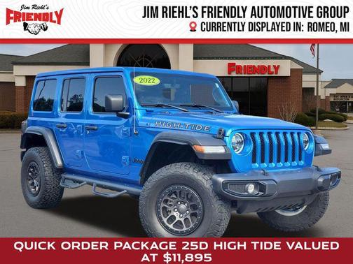 Hydro Blue Pearlcoat 2022 Jeep Wrangler Unlimited High Tide 4x4