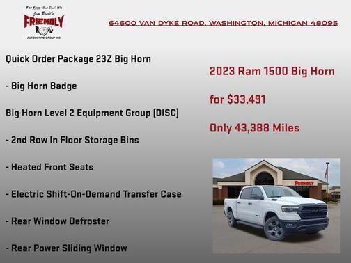 Bright White Clearcoat 2023 RAM 1500 Big Horn/Lone Star