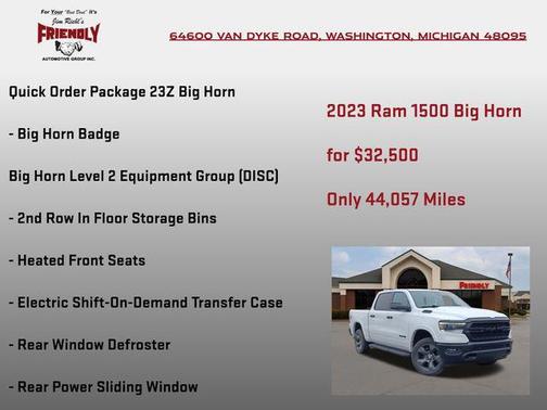 Bright White Clearcoat 2023 RAM 1500 Big Horn/Lone Star