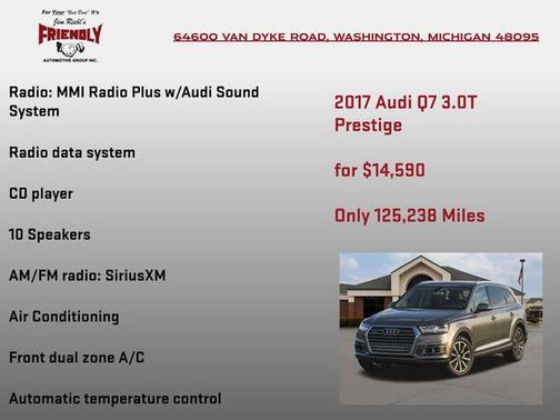 Ink Blue Metallic 2017 Audi Q7 3.0T Prestige