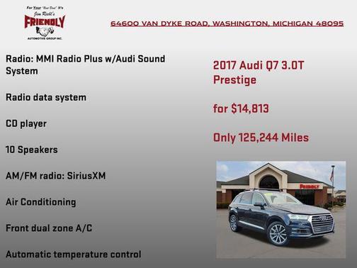 Ink Blue Metallic 2017 Audi Q7 3.0T Prestige