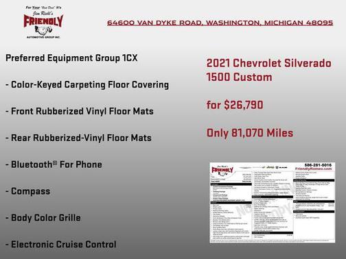 Silver Ice Metallic 2021 Chevrolet Silverado 1500 Custom