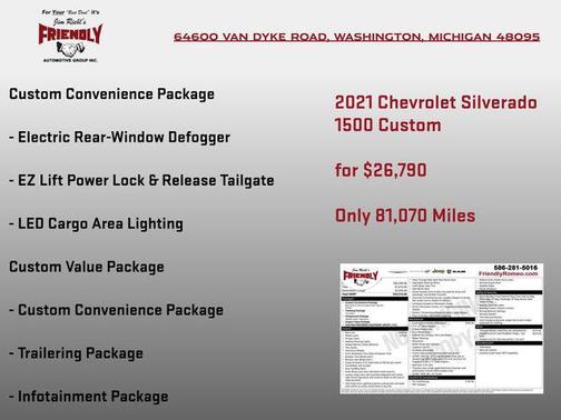 Silver Ice Metallic 2021 Chevrolet Silverado 1500 Custom