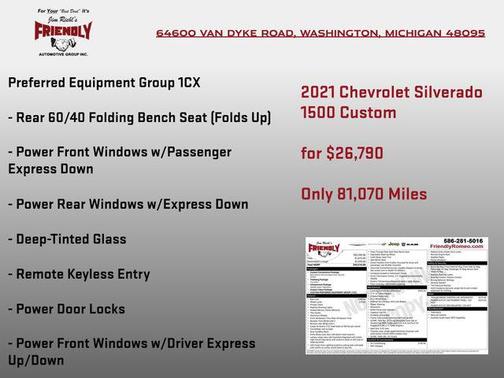 Silver Ice Metallic 2021 Chevrolet Silverado 1500 Custom